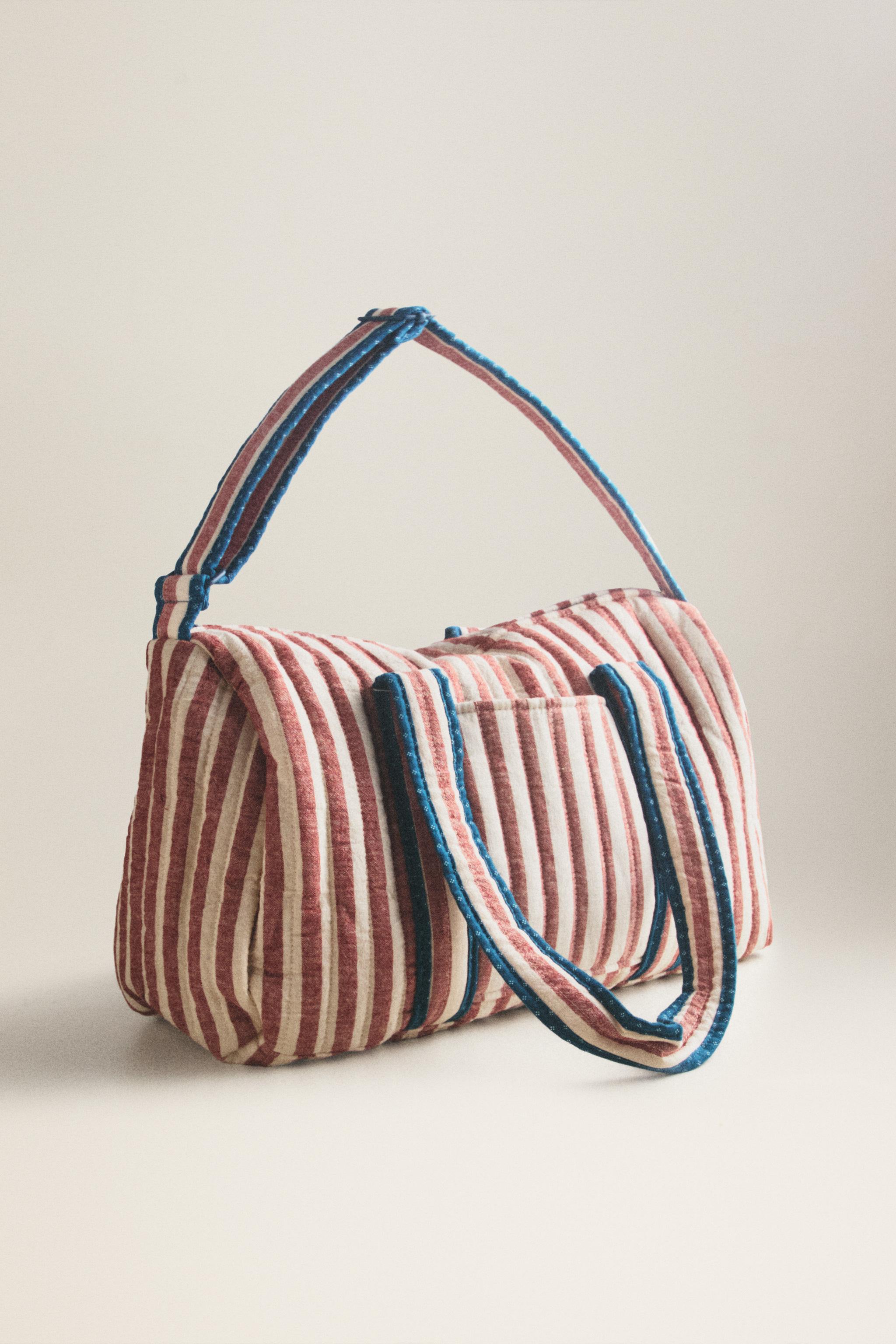 STRIPED DIAPER BAG